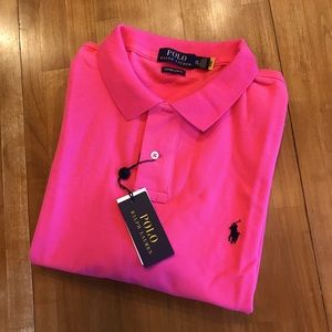 pink ralph lauren polo shirt